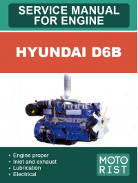 Двигуни Hyundai D6B, керівництво з ремонту у форматі PDF (англійською мовою)