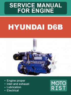Посібник з ремонту двигунів Hyundai D6B у форматі PDF (англійською мовою)