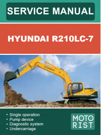 Hyundai R210LC-7, керівництво з ремонту екскаватора у форматі PDF (англійською мовою)