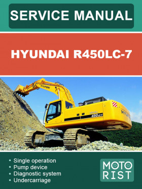 Книга по ремонту экскаватора Hyundai R450LC-7 в формате PDF (на английском языке)