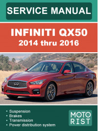 Infiniti QX50 с 2014 по 2016 год, руководство по ремонту и эксплуатации в электронном виде (на английском языке), 3 части