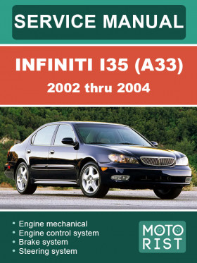 Книга по ремонту Infiniti I35 (A33) с 2002 по 2004 год в формате PDF (5 частей на английском языке)