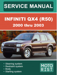 Infiniti QX4 (R50) з 2000 по 2003 рік, керівництво з ремонту та експлуатації у форматі PDF (англійською мовою)