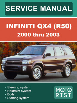 Infiniti QX4 (R50) з 2000 по 2003 рік, керівництво з ремонту та експлуатації у форматі PDF (англійською мовою)
