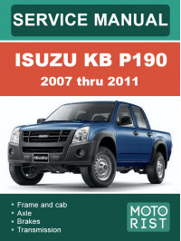 Isuzu KB P190 2007 thru 2011, service e-manual