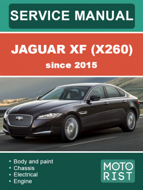 Книга по ремонту Jaguar XF (X260) c 2015 года в формате PDF (на английском языке)