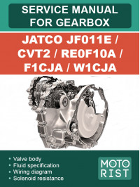 Jatco (Nissan) JF011E / CVT2 / RE0F10A / F1CJA / W1CJA, керівництво з ремонту коробки передач у форматі PDF (англійською мовою)