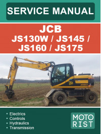 JCB JS130W / JS145 / JS160 / JS175 excavator, service e-manual