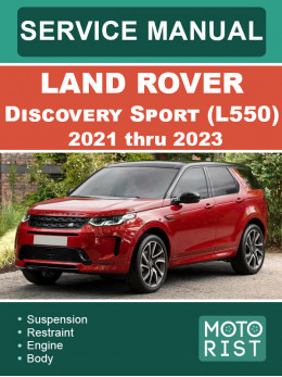Land Rover Discovery Sport (L550) с 2021 по 2023 год, руководство по ремонту и эксплуатации в электронном виде (на английском языке)