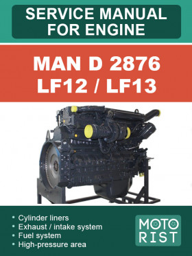 Посібник з ремонту двигуна MAN D 2876 LF12 / LF13 у форматі PDF (англійською мовою)