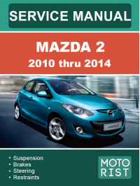Mazda 2 з 2010 по 2014 рік, керівництво з ремонту та експлуатації у форматі PDF (англійською мовою)