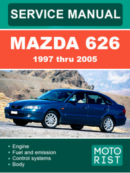 Mazda 626 з 1997 по 2005 рік, керівництво з ремонту та експлуатації у форматі PDF (англійською мовою)