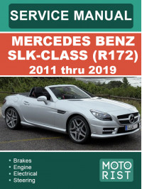 Mercedes Benz SLK-Class (R172) з 2011 по 2019 рік, керівництво з ремонту та експлуатації у форматі PDF (англійською мовою)
