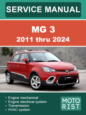 MG 3 2011 thru 2024, repair e-manual