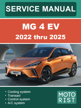 MG 4 EV 2022 thru 2025, repair e-manual