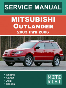 Mitsubishi Outlander 2003 thru 2006, repair e-manual