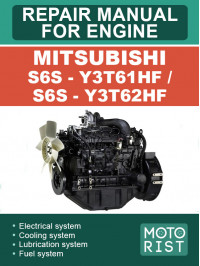 Mitsubishi S6S - Y3T61HF / S6S - Y3T62HF, керівництво з ремонту двигуна у форматі PDF (англійською мовою)