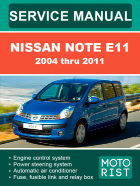 Книга по ремонту Nissan Note E11 с 2004 по 2011 год в формате PDF (на английском языке)