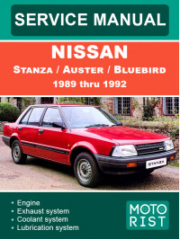 Nissan Stanza / Auster / Bluebird 1989 thru 1992, service e-manual