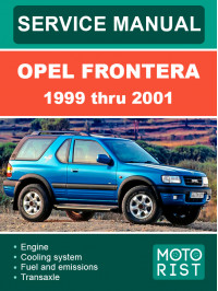 Opel Frontera 1999 thru 2001, service e-manual