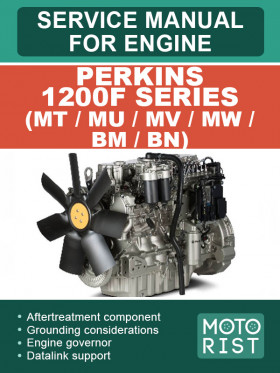 Книга по ремонту двигателей Perkins 1200F Series (MT / MU / MV / MW / BM / BN) в формате PDF (на английском языке)
