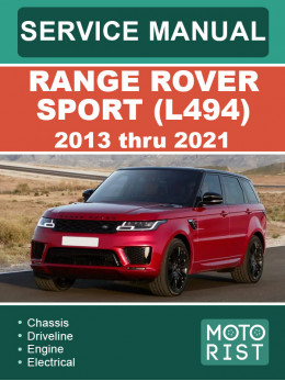 Range Rover Sport (L494) с 2013 по 2021 год, руководство по ремонту и эксплуатации в электронном виде (на английском языке)