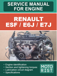 Renault ESF / E6J / E7J, керівництво з ремонту двигуна у форматі PDF (англійською мовою)