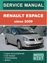 Renault Espace c 2009 года, руководство по ремонту и эксплуатации в электронном виде