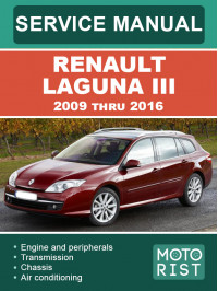 Renault Laguna III з 2009 по 2016 рік, керівництво з ремонту та експлуатації у форматі PDF (англійською мовою)