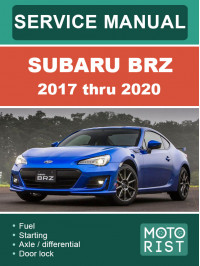 Subaru BRZ з 2017 по 2020 рік, керівництво з ремонту та експлуатації у форматі PDF (англійською мовою)