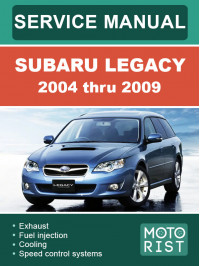 Subaru Legacy с 2004 по 2009 год, руководство по ремонту и эксплуатации в электронном виде (на английском языке), 3 части