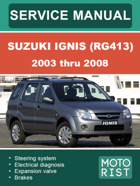 Посібник з ремонту Suzuki Ignis (RG413) з 2003 по 2008 рік у форматі PDF (англійською мовою)