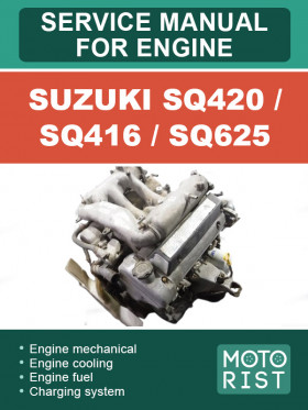 Книга по ремонту двигателя Suzuki SQ420 / SQ416 / SQ625 в формате PDF (на английском языке)