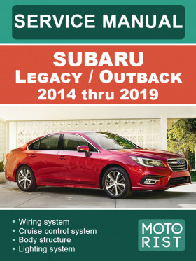 Книга по ремонту Subaru Legacy / Subaru Outback с 2014 по 2019 год в формате PDF (на английском языке)