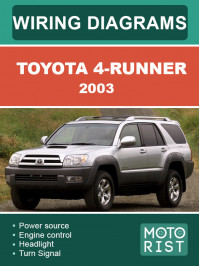 Toyota 4-Runner 2003 года, цветные электросхемы в электронном виде (на английском языке)