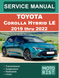 Toyota Corolla Hybrid LE 2019 thru 2022 service e-manual Toyota Corolla Hybrid LE 2019 thru 2022 service e-manual