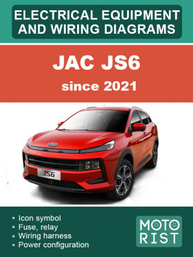 Електрообладнання та кольорові електросхеми JAC JS6 з 2021 року у форматі PDF (англійською мовою)