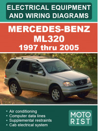 Mercedes-Benz ML320 c 1997 по 2005 год, электросхемы и электрооборудование в электронном виде (на английском языке)