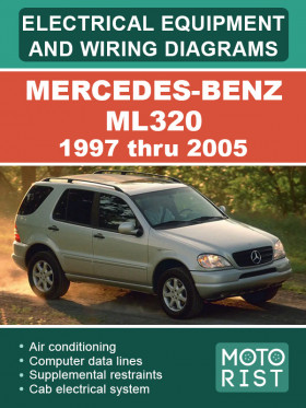 Электрооборудование и электросхемы Mercedes-Benz ML320 c 1997 по 2005 год в формате PDF (на английском языке)