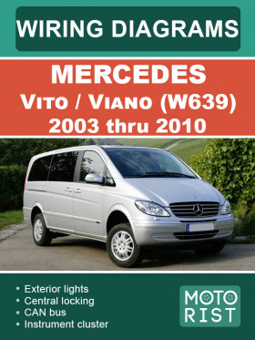 Електросхеми Mercedes Vito / Viano (W639) з 2003 по 2010 рік, у форматі PDF (англійською мовою)