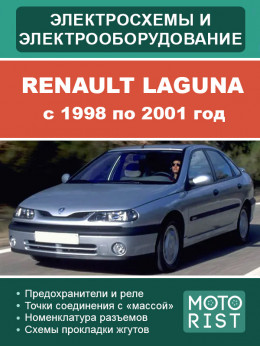 Renault Laguna 1998 thru 2001, wiring diagrams (in Russian)