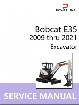 Bobcat E35 с 2009 по 2021 год, руководство по ремонту экскаватора в электронном виде (на английском языке)