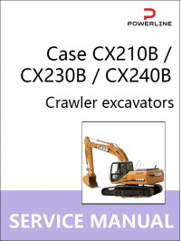 Case CX210B / CX230B / CX240B, руководство по ремонту и эксплуатации экскаватора в электронном виде (на английском языке)