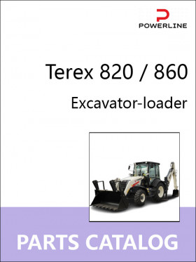 Каталог запчастей экскаватора-погрузчика Terex 820 / 860 в формате PDF (на английском языке)