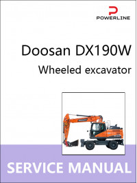 Doosan DX190W, руководство по ремонту и эксплуатации экскаватора в электронном виде (на английском языке)