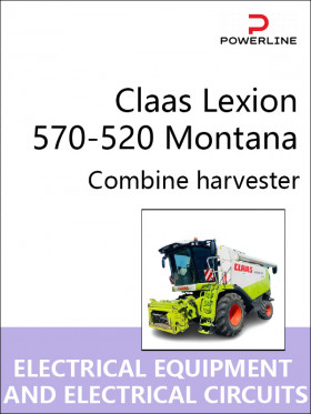 Электрооборудование и электросхемы комбайна Claas Lexion 570-520 Montana в формате PDF (на английском языке)