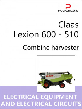 Электрооборудование и электросхемы комбайна Claas Lexion 600 - 510 в формате PDF