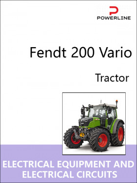 Электрооборудование и электросхемы трактора Fendt 200 Vario в формате PDF (на английском языке)
