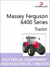Трактор Massey Ferguson 6400 Series, электрооборудование и цветные электросхемы в электронном виде (на английском языке)