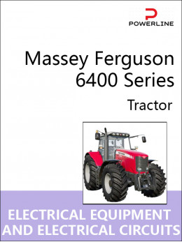 Трактор Massey Ferguson 6400 Series, электрооборудование и цветные электросхемы в электронном виде (на английском языке)